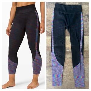 Lululemon Love Revealed Tights in Blk/Rainbow Size 6